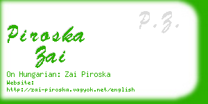 piroska zai business card